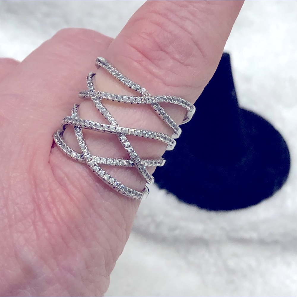 Sterling Silver Statement Ring- Size 7
